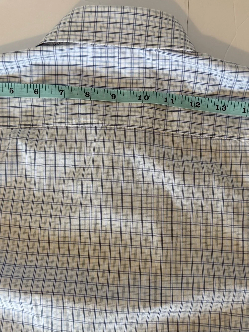 Gucci Men’s Classic Fit Dress Shirt Sz 39/15.5 Blue Plaid Long Sleeve Button  Up